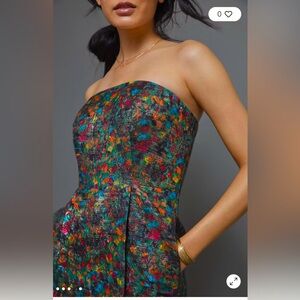 NWT ANTHROPOLOGIE Samantha Shimmer Wide Leg  Jumpsuit.